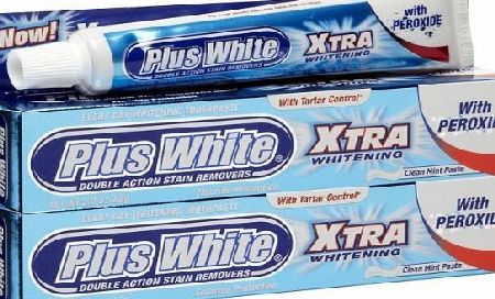 Plus White Xtra Whitening with Peroxide, Clean Mint Paste, 2.0 oz (60 g)