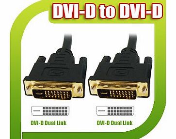 Premium High Quality Performance 3M Gold Plated DVI-D 24+1 25 Pin Dual Link Male to DVI-D 24+1 Male Cable Lead 3 M Meter Metre Digital TFT PC Digital CRT Display Desktop Monitor HDTV Plasma Projector 