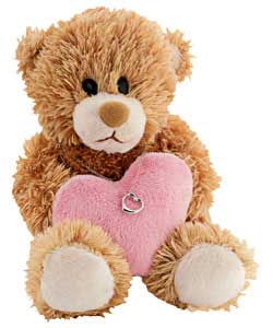 Teddy Bear with Sterling Silver Heart Pendant