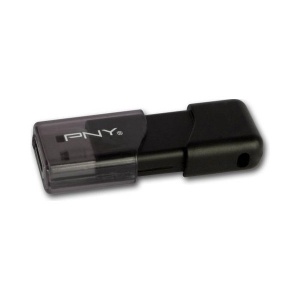 PNY 16GB Attache Capless USB Flash Drive - Black