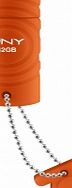 PNY 32GB Sport Attache Orange USB Flash Drive