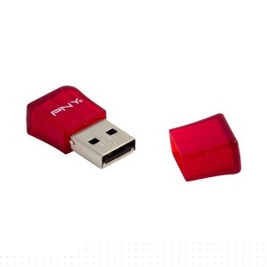 64GB Micro Sleek Attache USB Flash Drive - Red