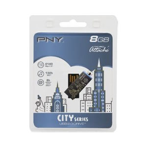 PNY 8GB Micro Attache City USB Flash Drive