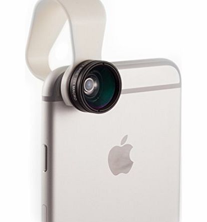 Pocket Lens iPhone and Smartphone Camera Lens Kit - 0.67X Wideangle and 10x Macro (Closeup) 2-1 Lens Kit - Camera Lens for iPhone 6, 6 , iPhones 5, 5S iPhone 4, 4S, Samsung, HTC, Sony, Blackberry, iP