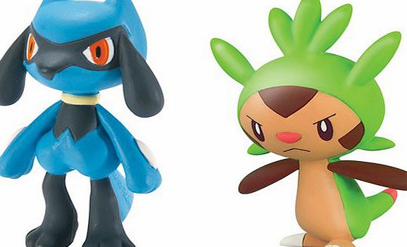 Pokemon XY Double Figure Pack - Chespin vs Riolu