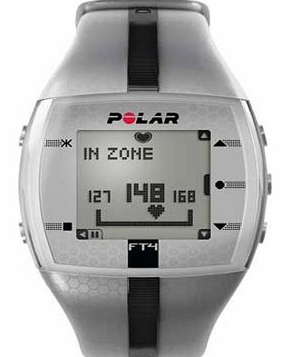 Polar FT4 Fitness Watch - Silver and Black