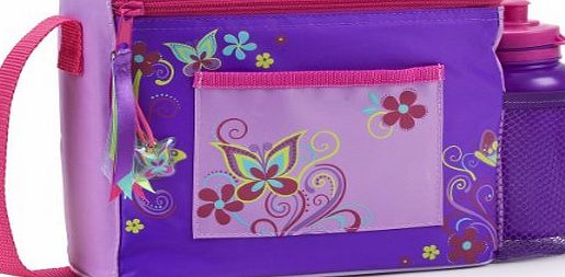 Polar Gear Kids Butterfly Swirl Bag Bottle Combo with Long Strap