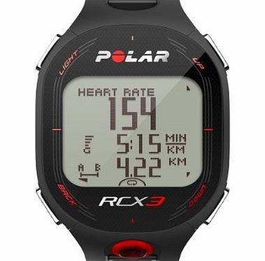 Polar RCX3M Run Heart Rate Monitor and Sports Watch - Black
