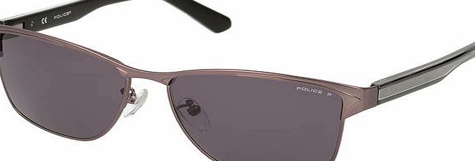 Police Gunmetal Half Rim effect with Grey