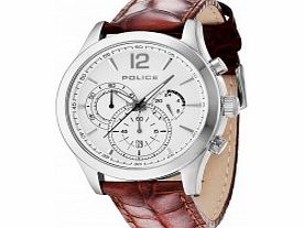 Police Mens Ohio Brown Leather Strap Watch