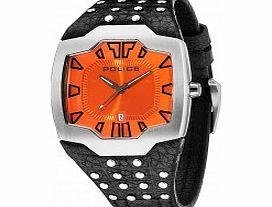 Police Mens Orange and Black Beast Watch