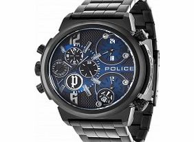 Police Mens Python Black Steel Bracelet Watch
