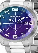 Police Mens Sniper Black Silver Watch