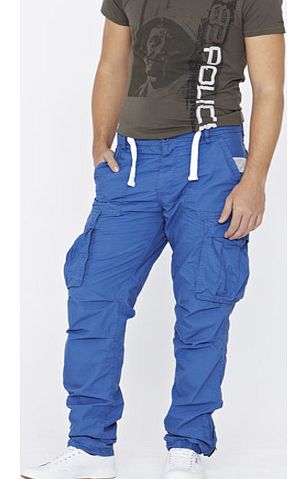 Police Nero Cargo Trousers