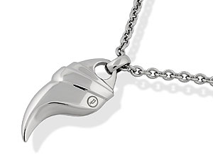 Stainless Steel Tusk Pendant 019815