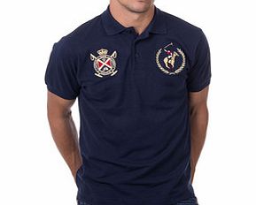 Polo Club Original Navy embroidered crest polo shirt