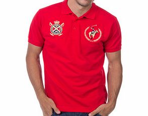 Polo Club Original Red embroidered crest polo shirt
