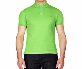 Force green and orange cotton polo shirt