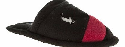 kids polo ralph lauren black slipper boys