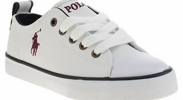 kids polo ralph lauren white falmuth low boys