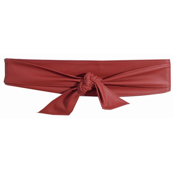 Poltsa Red Lamb Skin Wraparound Belt by