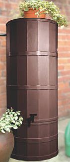 Polytank, 1228[^]90403 Decorative Water Butt Dark Oak Effect