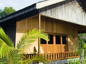 Pom Island resort in Borneo