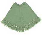 Crew Neck Poncho - Plain / Sage Green