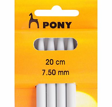 Pony 20cm Knitting Needles, 7.5mm, Pack of 4