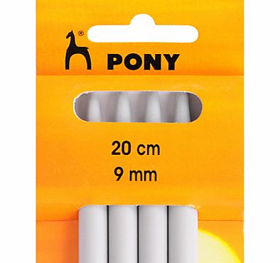 Pony 20cm Knitting Needles, 9mm, Pack of 4