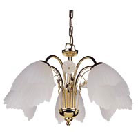 Poole Lucinda 5 Arm Brass Effect Pendant 5X40W