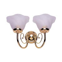 Romsey 2 Arm Brass Effect Wall Light 2X60W