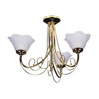Poole Romsey 3 Arm Brass Effect Pendant 3X60W