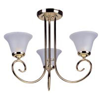 Poole Telford 3 Arm Brass Effect Pendant 3X60W