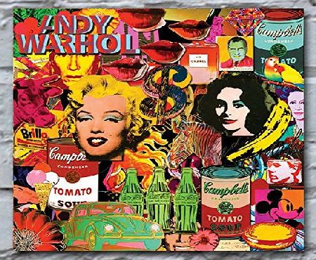 Pop Art Products Andy Warhol Wallpaper Large Canvas Art Print. Retro Pop Art Collage Unusual Gift