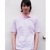 Striped Polo Shirt - Pink/Sky