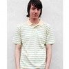 Pop Clothing Striped Polo Shirt - Yellow/Sky
