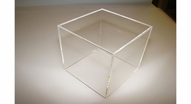 Pop Display 5 sided Clear Acrylic Box, Cube, Display Case, Cake Separator (150mm x 150mm x 150mm)