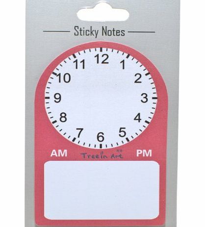 Pop-Tart Treein Art Pink Clock Memo Pad 65mm x 110mm x 2mm
