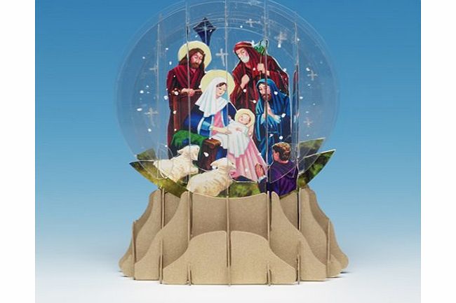 Pop Up Christmas Card 3D Pop Up Nativity Snowglobe Christmas Card