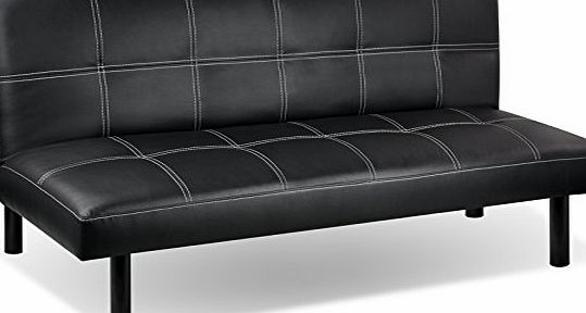Black Super Strong Soft Sofa Bed Space-saving Design Sofabed - Bed size:168cm x 93cm x 32cm; Sofa Size: 168cm x 50cm x 32cm