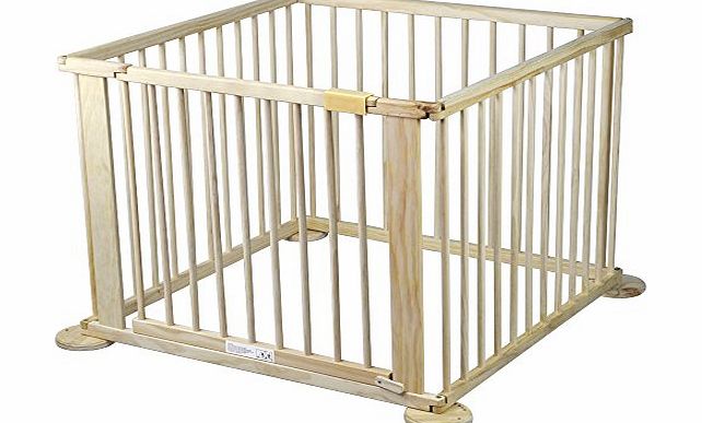 Heavy Duty Baby Kids Wooden Playpen Large 4-Side with Dorry Room Divider