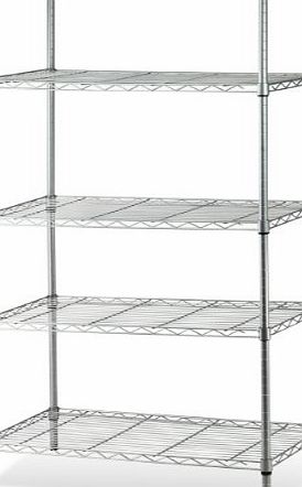 Multi Purpose 4 / 5 tier Shelf Storage Wire Steel Shelving Unit Suitable For Kitchen Home Office (5 tier)