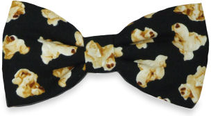 Popcorn Black Bow Tie