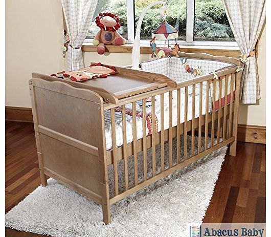Poppys Playground NEW BABY COUNTRY PINE COT BED-COTBED SPRUNG MATTRESS -COT TOP CHANGER-JUNIOR BED