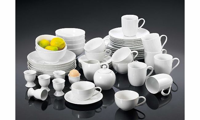 porcelain 50 piece White Porcelain Dinner Set