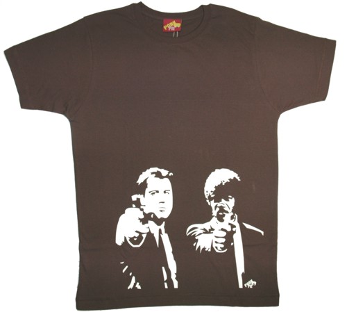 Menand#39;s Pulp Fiction Silhouette T-Shirt from Pork Pie