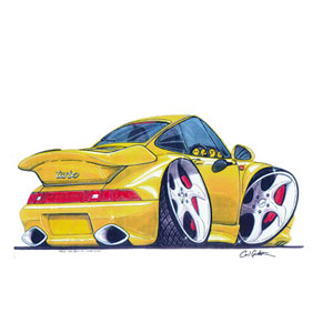 porsche 993 Turbo - Yellow Kids T-shirt