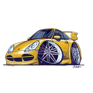 porsche 996 GT3 - Yellow T-shirt