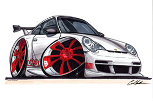 porsche GT3 RS - White T-shirt